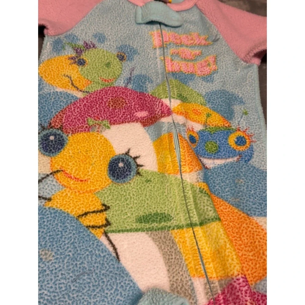 Miss Spider Sunny Patch Friends Fleece Footed Sleeper Pink Blue 18M Gpu 9503